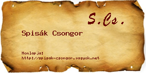 Spisák Csongor névjegykártya